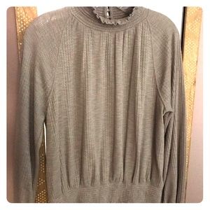 Free People Top-smocked bottom-high neck